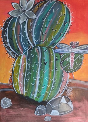 Original Acrylic Painting! Cactus in the Southwest - image2